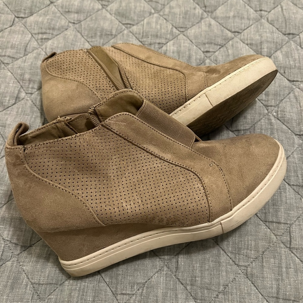 Worn ONCE tan size 7 boots- Target brand a new day